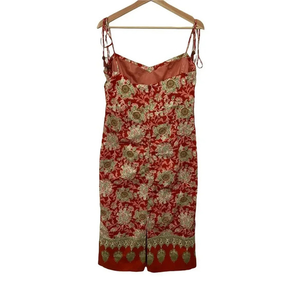 Johanna Ortiz Prettier In Spanish Printed Cotton Slip Dress Size Large - Picture 8 of 13